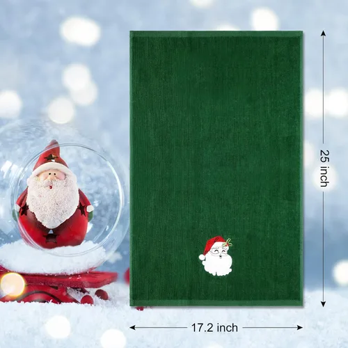 Miniatura 2 de Toallas de mano de Navidad de gran tamaño 25x18 algodón, alta absorción, toallas decorativas navideñas para lavar platos, toallas para lavar