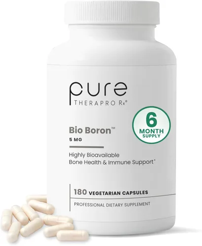 Pure TheraPro Rx Bio Boron - Boro de glicina bororgánica para hombres y mujeres – Fórmula premium para la salud ósea, flexibilidad de las