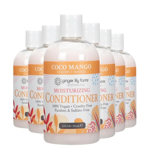 Miniatura 28 de Ginger Lily Farms Botanicals - Acondicionador hidratante para cabello seco, 100% vegano y libre de crueldad, aroma a pera de manzana, repuesto de 1