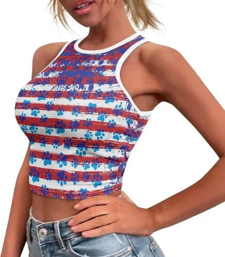Miniatura 2 de YEXIATODO Camisetas sin mangas para mujer, camisetas cortas sin mangas para salir
