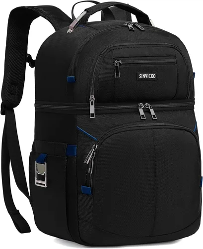 Mochila enfriadora aislada, bolsa enfriadora a prueba de fugas de doble cubierta, mochila enfriadora aislada para almuerzo para hombres y mujeres