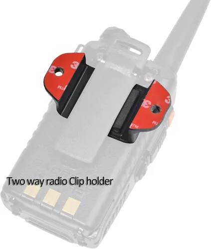 Miniatura 5 de HYS Soporte de montaje de coche de radio de un solo lado, kit de montaje de radio de coche con tornillos para radio CB de mano y Walkie Talkie UHF