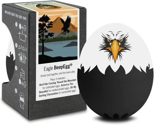 Miniatura 8 de Rooster Beepegg – Temporizador de huevos para hervir huevos – Cocina musical para huevos suaves, medianos y duros – Seguro para alimentos
