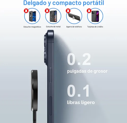Miniatura 6 de Cargador inalámbrico magnético para Samsung con almohadilla de carga rápida para Samsung Galaxy S26 Ultra/S25 FE/S24 Ultra/S23/S22/Z Flip 7, 4 pies