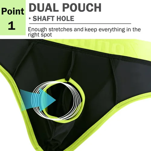 Miniatura 3 de ZONBAILON Calzoncillos para hombre de doble bolsa de seda de hielo transparente ultrafina que absorbe el sudor