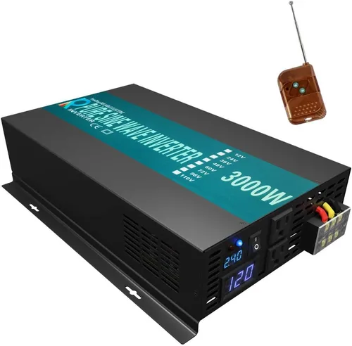 Miniatura 8 de WZRELB RBP100024VCRT 1000W 24V 120V Inversor de energía solar de onda sinusoidal pura con interruptor de control remoto