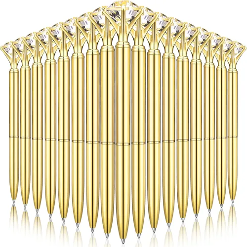 Leinuosen 50 bolígrafos de diamantes a granel con cristal para despedida de soltera, bolígrafos de metal brillante con tinta negra para despedidas