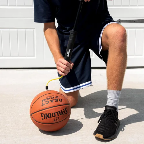 Miniatura 7 de Spalding Sports Ball Pump Kit Ideal for Basketball, Volleyball, Football, Soccer Ball & Rugby Ball Complete Hand Pump Kit with Needles