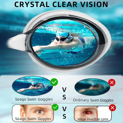 Miniatura 3 de Seago Swim Goggles Shortsighted Swimming Goggles Anti Fog UV Protection Fit for Adult Men Women Youth