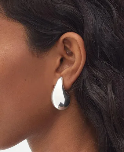 Miniatura 2 de Aretes de lágrima extra grandespequeños para mujer, chapados en oro, huecos, gruesos, hipoalergénicos, ligeros, huecos, aretes de gota de agua