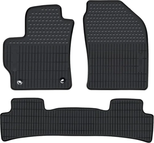 Miniatura 12 de Alfombrillas de coche a medida para Honda Odyssey 2018-2025, resistentes a todo tipo de clima, de goma, revestimientos de suelo para auto, Todo negro