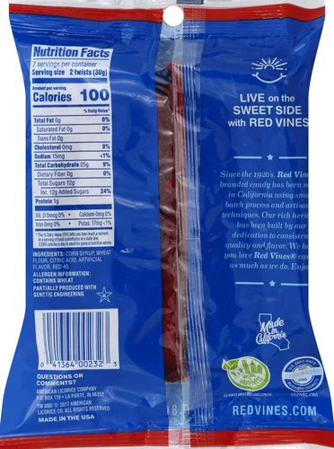 Miniatura 2 de Red Vines Regaliz jumbo, sabor rojo original, bolsas de 8 onzas (paquete de 12), suaves y masticables dulces Twists