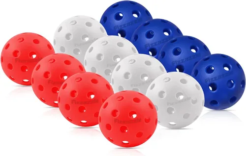 Miniatura 8 de Fizzazzle Bolas de pickleball para exteriores, 40 agujeros, duraderas, de alto rebote aprobadas por USAPA, bolas de pickleball para torneo de vuelo