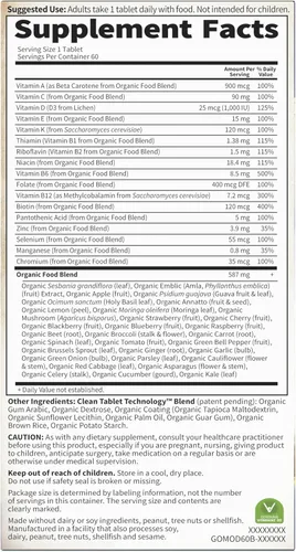 Miniatura 5 de Garden of Life Multivitamínico para mujeres y multivitamínico para hombres - mykind Tabletas orgánicas de suplemento vitamínico de alimentos