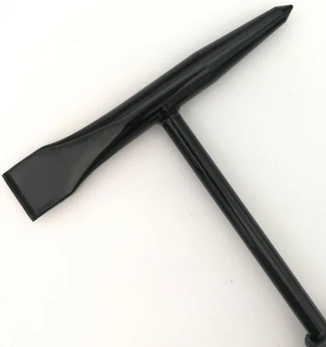 Miniatura 4 de VASTOOLS - Martillo de soldadura con mango de resorte helicoidal, 10.5", cincel cónico y vertical, cepillo de alambre de 10" Negro