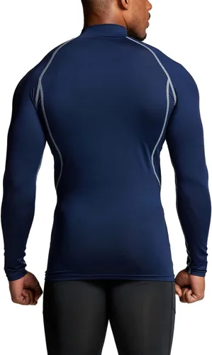 Miniatura 4 de TSLA - Paquete de 1 o 3 camisetas de compresión para hombre de manga larga con SPF 50+, camiseta de entrenamiento, deportiva, de protección