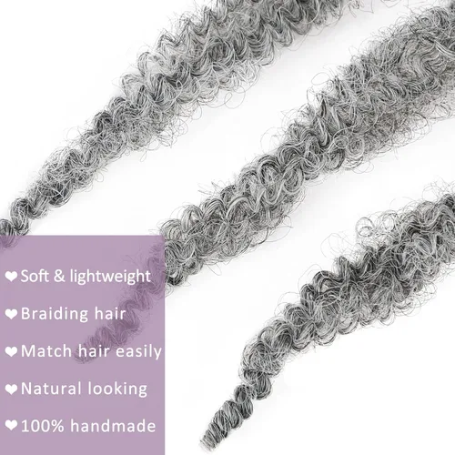 Miniatura 5 de Cabello Rizado Afro Elástico 8 Paquetes Cabello Trenzado Marley Twist Cabello Spring Twist Pre-Separado para Locs Falsos Cabello de Ganchillo Kinky