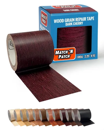 Miniatura 8 de MATCH 'N PATCH Cinta de Reparación de Veta de Madera Realista - Cinta Adhesiva Duradera Multiusos para Muebles, Pisos, Gabinetes, Ventanas, Puertas