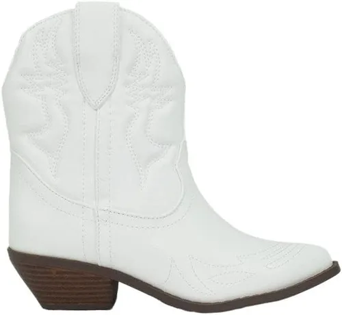 Miniatura 3 de Soda Botas de tobillo con costuras occidentales vaqueras para mujer, botines cortos con punta puntiaguda, talla S