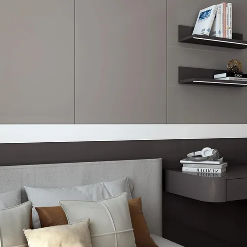 Miniatura 3 de Decotalk Papel tapiz blanco de 3 x 590 pulgadas, borde para despegar y pegar, color blanco sólido, para dormitorio, baño, espejo, marco, marco