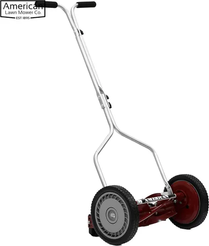 Miniatura 49 de American Lawn Mower Company 1204-14 Cortacésped de carrete de empuje de 4 hojas de 14 pulgadas, color rojo