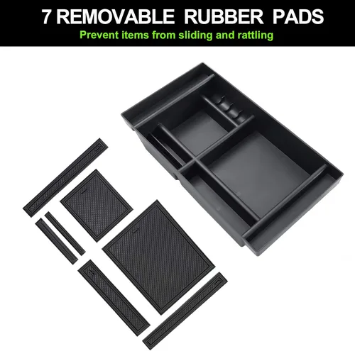 Miniatura 9 de PIMCAR Organizador de consola central para Chevy Silverado 1500/GMC Sierra 1500 2019-2022 y Silverado/Sierra 2500HD/3500HD 2020-2023 Solo asientos
