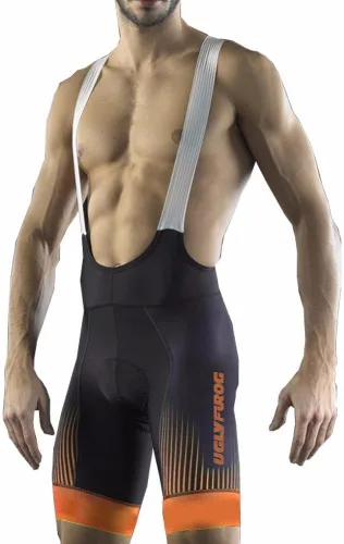Miniatura 49 de UGLY FROG Designs - Pantalones cortos de ciclismo con pantalones cortos con peto, pantalones cortos de ciclismo Pro/BIP, acolchado 3D Coolmax