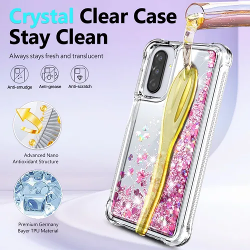 Miniatura 273 de NGB - Funda de teléfono diseñada para Samsung Galaxy S9+ Plus, morado/azul, con purpurina líquida para mujeres y niñas, con protector de pantalla