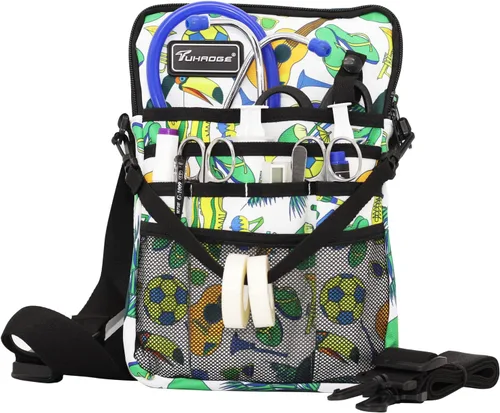 Miniatura 8 de Riñonera para enfermera con soporte para cinta, organizador de bolsillo para enfermeras para profesionales médicos, bolsa de cintura de enfermera