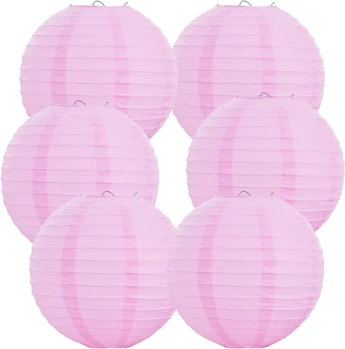 Miniatura 23 de BEISHIDA Faroles de Papel Blancos de 12 Pulgadas Decorativos Chinos/Japoneses Colgantes Redondos de Papel Lámparas para Cumpleaños, Bodas, Navidad
