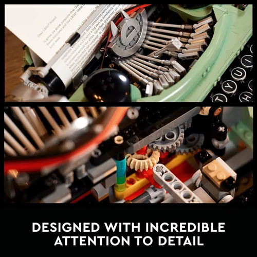 Miniatura 5 de LEGO Ideas Typewriter 21327 - Juego de construcción para adultos, modelo de exhibición retro coleccionable, pasatiempos creativos, idea de regalo