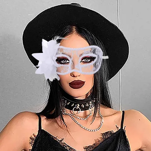Miniatura 2 de Tgirls Máscara de mascarada para mujer, máscaras de encaje de flores, máscara sexy para ojos, disfraz de fiesta, baile de graduación, máscara facial