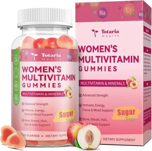 Miniatura 15 de Totaria (2 piezas) Gomitas multivitamínicas sin azúcar para mujeres de 14+ con inositol, hierro, ácido fólico, biotina, gomitas multivitamínicas