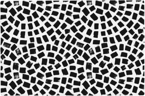 Miniatura 25 de Fiokroo Juego de 4 manteles individuales de mosaico negro, manteles individuales con antideslizantes, resistentes al calor, lavables para comedor