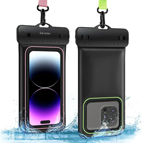 Miniatura 6 de Funda impermeable flotante para teléfono, bolsa impermeable con cordón para teléfono celular para iPhone, Samsung Galaxy, Pixel, bolsa seca