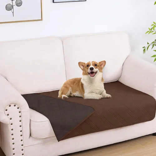 Miniatura 177 de hyha Manta impermeable para perros, manta reversible para cama de mascotas, funda suave para sofá/sillón lavable para perros, fundas impermeables