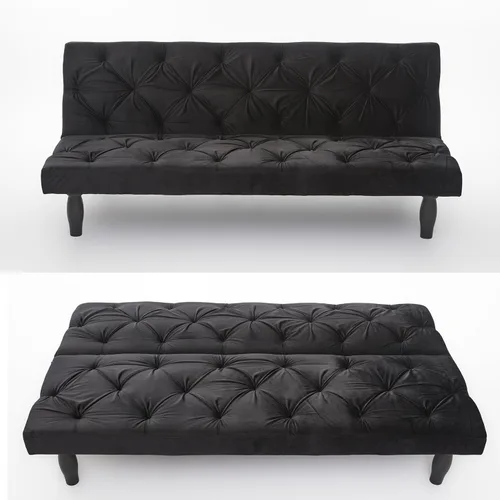 Miniatura 3 de Sofá cama tipo futón, moderno, tapizado, plegable, para sala de estar compacta, sofá reclinable de tela, para apartamentos pequeños, espacios