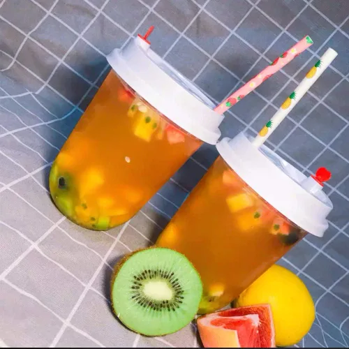 Miniatura 3 de popotes de papel con motivos de Frutas, biodegradable, 7.75 pulgadas, desechables, 100 unidades., Lemon Limón