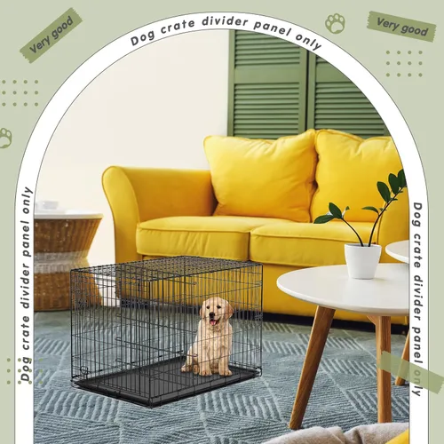 Miniatura 6 de Tandefio Paquete de 2 paneles divisores de jaulas para perros de 36 pulgadas, divisor ajustable de metal para perreras para perros grandes, medianos
