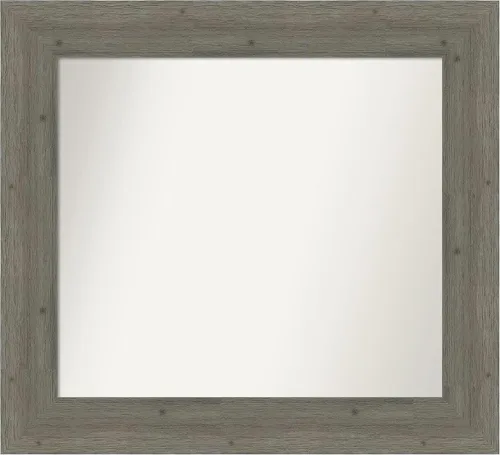 Miniatura 31 de Amanti Art Espejo de baño gris para sobre el fregadero, 27 x 27 pulgadas, espejo de tocador cuadrado gris, marco de madera rústica de campo medio