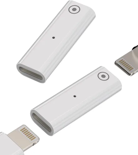 Adaptador Lightning Hembra a Hembra (Paquete de 2) Cargador para Lápiz 1ª Generación Accesorios iPad ipencil Accesorio Convertidor de Carga para