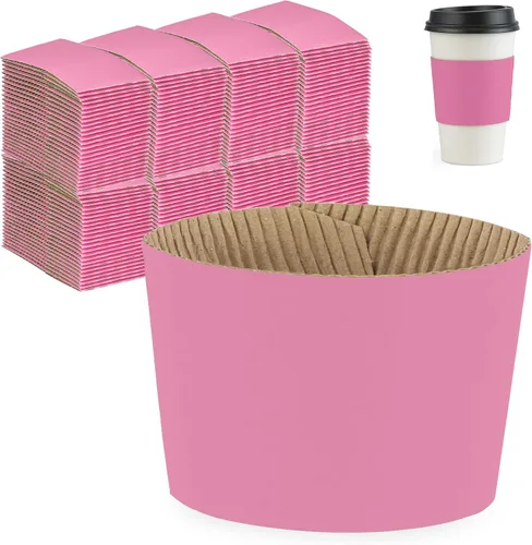 Miniatura 13 de FMP Brands Paquete de 50 fundas de papel de Navidad para tazas de café, fundas desechables de café navideñas para tazas de café desechables de 12