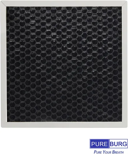 Miniatura 3 de PUREBURG Filtro HEPA de repuesto compatible con purificador de aire LAMPICK Cleaner-A6, paquete de 2 unidades H13 de carbón activado por filtración