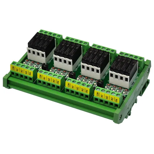 Miniatura 15 de Montaje en carril DIN AC/DC 5V 12V 24V SPST-NO 5Amp módulo de relé de potencia (CA/CC 5V, 16 canales)