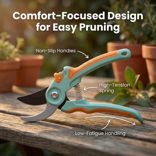 Miniatura 5 de NEXON Tijeras de Podar de Jardín Paquete de 2, Podadora Manual de Derivación de 8" y Tijeras de Jardín de Precisión de 6.25", Cortadores de Jardín