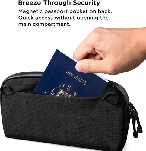 Miniatura 7 de ALPAKA Flight Pouch Pro - Bolsa cruzada pequeña para teléfono con ranuras para tarjetas RFID, soporte para pasaporte, bolsa para teléfono de viaje