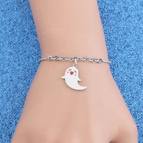 Miniatura 6 de WUSUANED Lindo collar de fantasma Hu Tao Ghost Shape Jewelry Halloween Cosplay regalos para los amantes del anime del juego