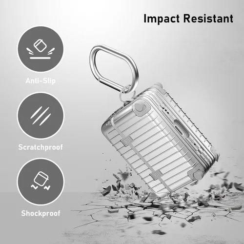 Miniatura 3 de KOREDA Funda compatible con AirPods Pro de 2ª/1ª generación, bonita y divertida funda con diseño de maleta para Airpods Pro de 2ª/1ª
