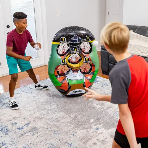 Miniatura 10 de Franklin Sports Juego Inflable de Lanzamiento de Objetivo para Niños - Juego Mini de Lanzamiento - Juego de Juguete Portátil para Interiores