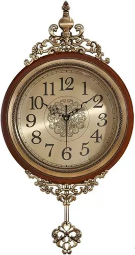 Clock Wall Clock Vintage Wall Clock, Large Wall Clock for Living Room Farmhouse Vintage Metal Wall Clock with Big Numbers for Home Office Decor Wall